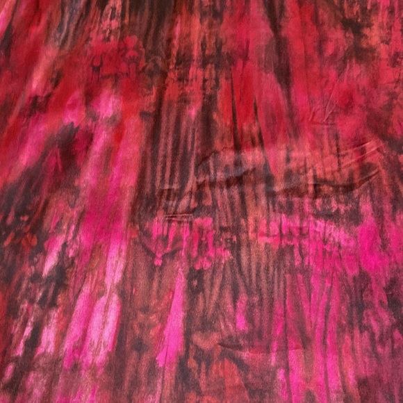 Alice + Olivia Tie Dye Red Silk Slip Dress - Picture 7 of 9